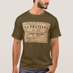 La Traviata World Premiere Poster (1853) T-shirt