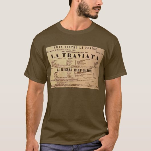 La Traviata World Premiere Poster (1853) T-shirt (Voorkant)