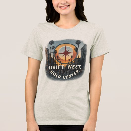 LA Tri-blend Vrouwen T-shirt | Featherlight Citywe (Voorkant)