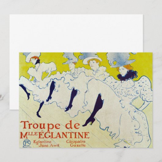 La Troupe de Mlle Eglantine door Toulouse Lautrec (Voorkant / Achterkant)