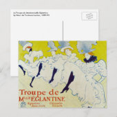 La Troupe de Mlle Eglantine door Toulouse Lautrec Briefkaart (Voorkant / Achterkant)