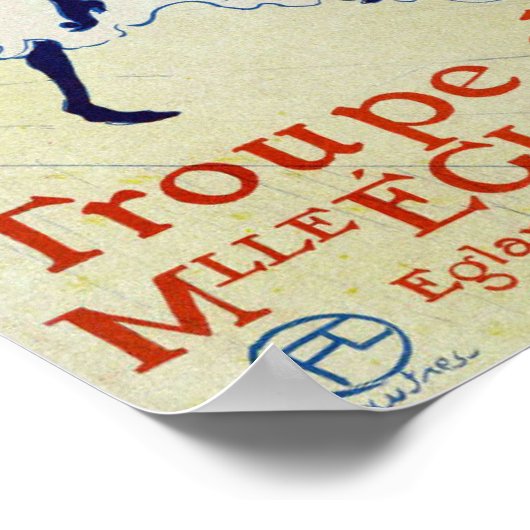 La Troupe de Mlle Eglantine door Toulouse Lautrec Poster (Hoek)