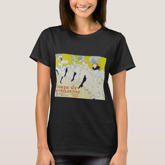 La Troupe de Mlle Eglantine door Toulouse Lautrec T-shirt (Voorkant)