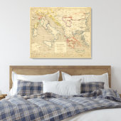 La Turquie, la Grece et l'Italie de 1700 a 1840 Canvas Afdruk (Insitu (Slaapkamer))