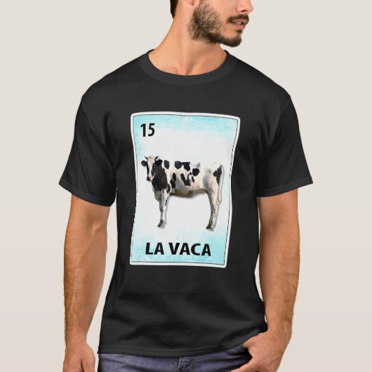 La Vaca Mexicaanse Koe Kaarten T-shirt (Voorkant)