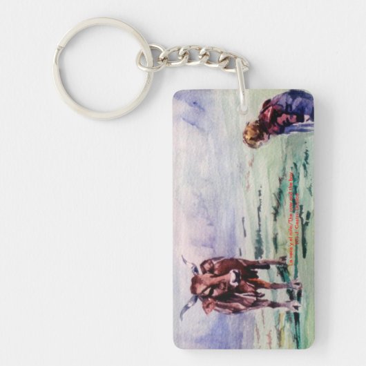 La vaca y el niño/The cow and the boy Sleutelhanger (Voorkant)