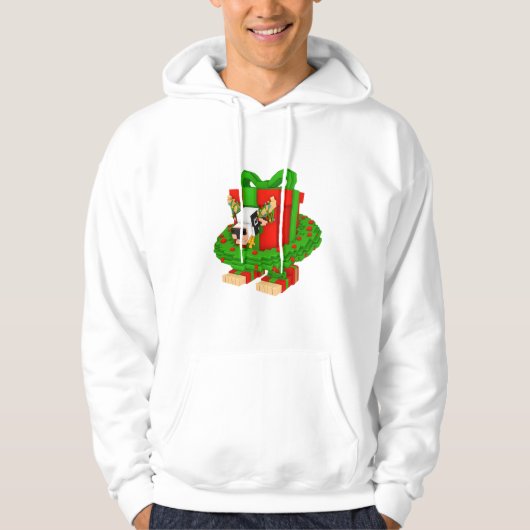 La Vacca Presento Natalina Kerst Brainrot Hoodie (Voorkant)