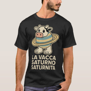 La Vacca Saturno Saturnita Grappige Italiaanse Bra T-shirt