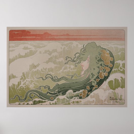 La Vague van Livemont (de golf) Poster (Voorkant)