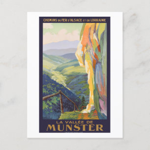 La Vallée de Munster Vintage Poster 1925 Briefkaart