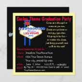 La Vegas Graduation Party Kaart (Voorkant / Achterkant)