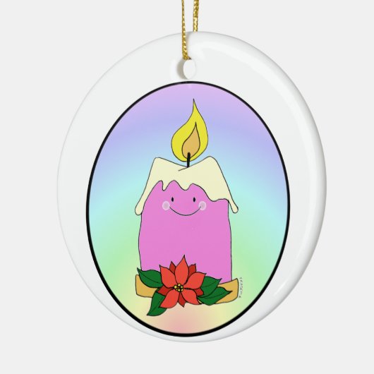 La vela rosa de Advisory ento Keramisch Ornament (Links)