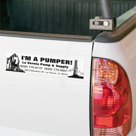 La Vernia-pomp Bumpersticker (Op Truck)