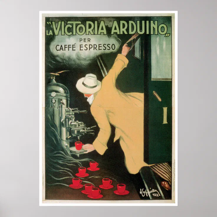 La Victoria Arduino Coffee Drink & Art Poster Zazzle.nl