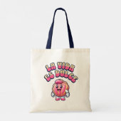 La Vida es Dulce Concha Rosa Pan Dulce Shirt Tote Bag (Achterkant)