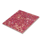 La Vida Magenta roze kleur Faux vaste stof Tegeltje (Zijkant)