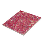 La Vida Magenta roze kleur Faux vaste stof Tegeltje (Zijkant)