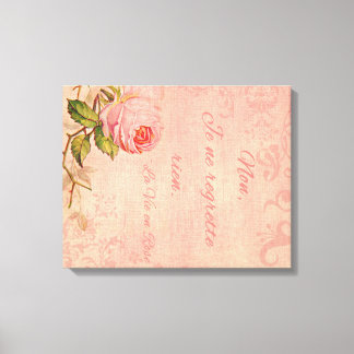 La Vie En Roos Canvas Afdruk