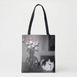 "La Vie en Roos" Cat Tote Bag