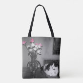 "La Vie en Roos" Cat Tote Bag (Achterkant)