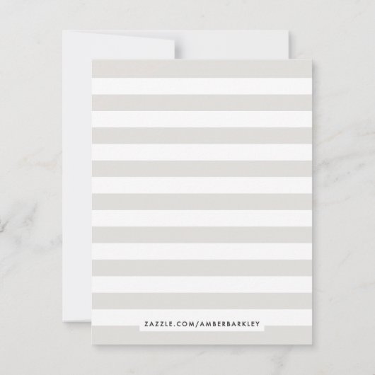 La Vie en Roos Floral Stationery - Grey Notitiekaartje (Achterkant)