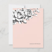 La Vie en Roos Floral Stationery - Roze Notitiekaartje (Voorkant)