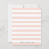 La Vie en Roos Floral Stationery - Roze Notitiekaartje (Achterkant)