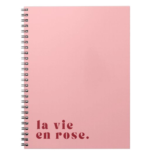 La vie en roos French Quote Notitieboek (Voorkant)