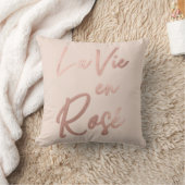 La Vie en Roos French Quote Roos Gold Pink Kussen (Deken)