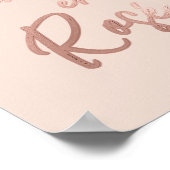 La Vie en Roos French Quote Roos Gold Pink Poster (Hoek)