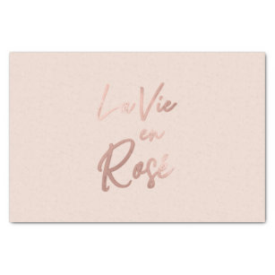 La Vie en Roos French Quote Roos Gold Pink Tissuepapier