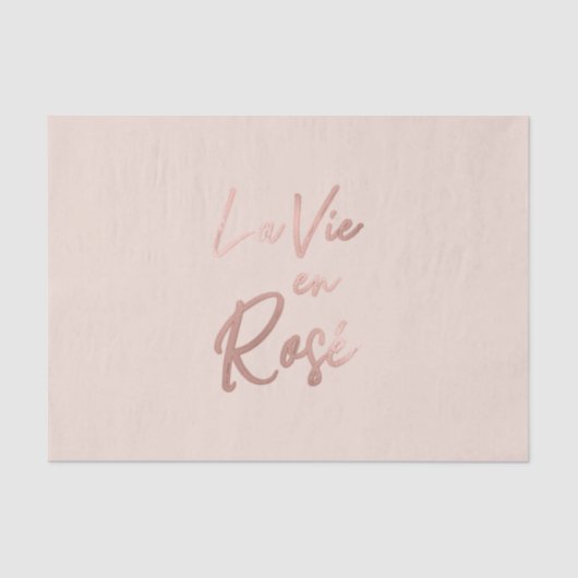 La Vie en Roos French Quote Roos Gold Pink Tissuepapier (Voorkant)