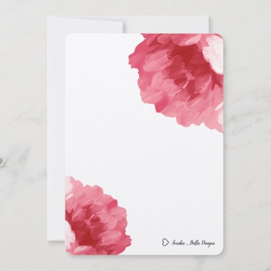 La vie en roos kaart (Achterkant)