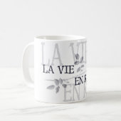 La Vie En Roos Koffiemok (Voorkant links)