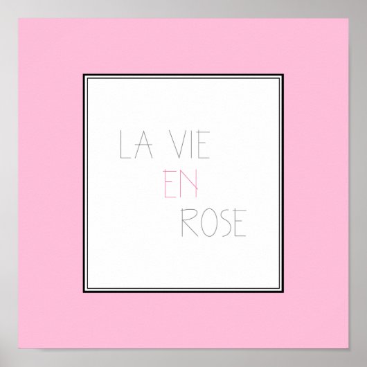 La Vie en Roos - leven in roze Poster (Voorkant)