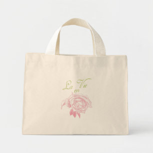 la vie en roos mini tote bag