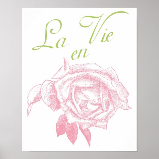 la vie en roos poster (Voorkant)