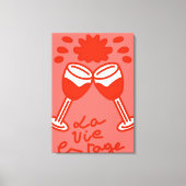 La vie en rouge canvas afdruk (Voorkant)