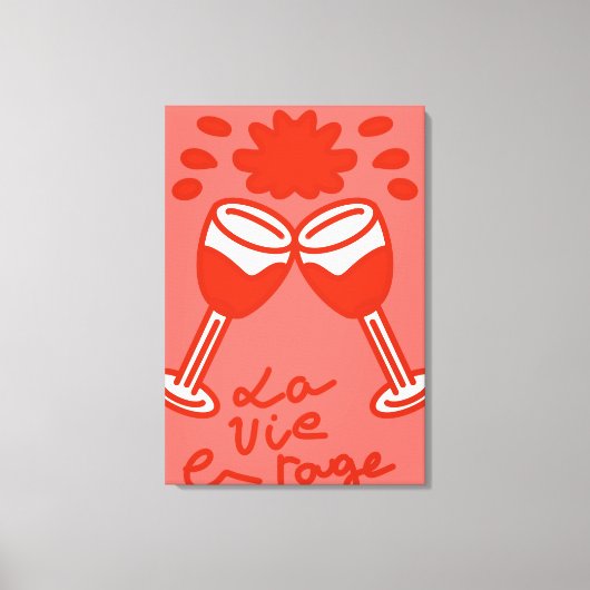 La vie en rouge canvas afdruk (Voorkant)