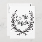 La Vie Est Belle Briefkaart (Voorkant / Achterkant)