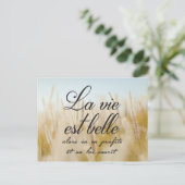 La vie est belle briefkaart (Staand voorkant)