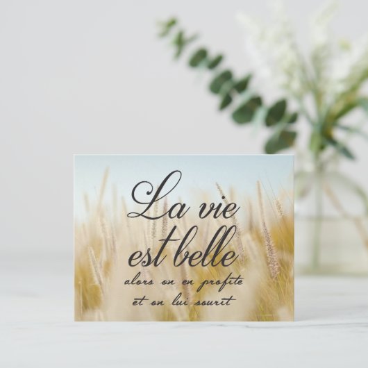 La vie est belle briefkaart (Staand voorkant)