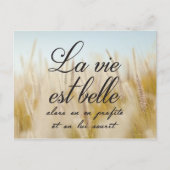 La vie est belle briefkaart (Voorkant)