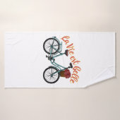 La Vie Est Belle French Bicycle Badhanddoek (Badhanddoek)