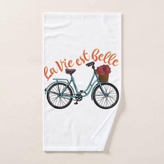 La Vie Est Belle French Bicycle Handdoek (Handdoek)