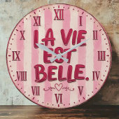 La Vie Est Belle French Grote Klok