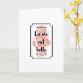 La vie est belle kaart (Gele Bloem)