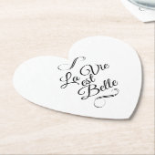 La vie est belle kartonnen onderzetters (Gekanteld)