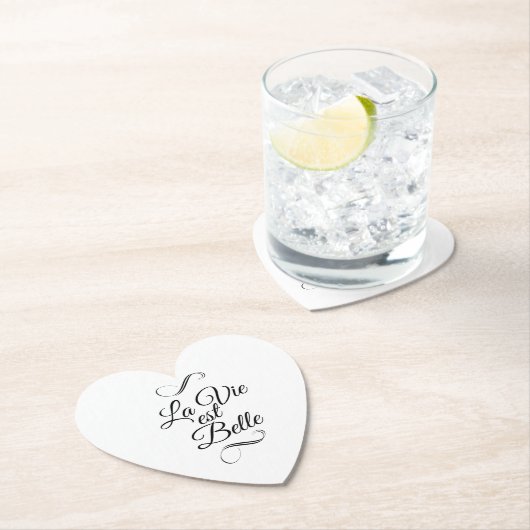 La vie est belle kartonnen onderzetters (Insitu)