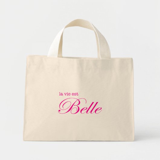 La vie est belle mini tote bag (Voorkant)